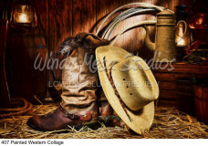 407 Painted Western Collage preview